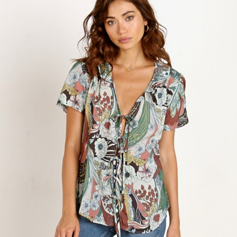 Novella Royale The Sophie Blouse Sage Floral